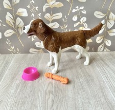 Barbie Playtime Pets Spaniel Brown  Cream Toy Dog 2002 With Accessories