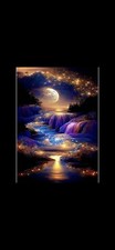Waterfall Landscape Moonlight Starry Sky 5D Diamond Painting Kit New