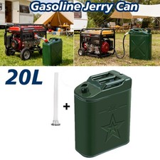 5 Gallon 20L Gasoline Army Green Jerry Can Military Metal Steel Tank Backup US