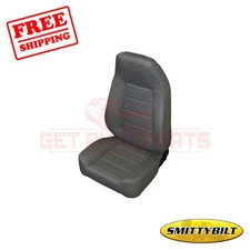 Smittybilt Seat Non-Reclining Black Vinyl for Jeep CJ & Wrangler 76-14