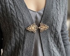 Strickjacken Clip Metall Vintage Kragen Kleid...