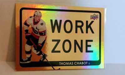 #ad #ad 21 22 UD..THOMAS CHABOT..WORK ZONE..CARD # WZ 33..SENATORS..FREE COMBINED SHIP C $6.99
