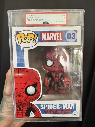 Funko Pop! Vinyl: Marvel - Spider-Man 2016 - PSA Graded 7 #3 Bobble Head