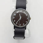 1976 Timex Mercury 16054-02476 Manual Wind Watch M24 Brown Dial 33mm Running