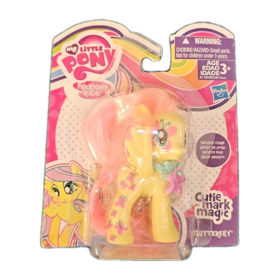 My Little Pony Cutie Mark Magic Fluttershy Figure Necklace and