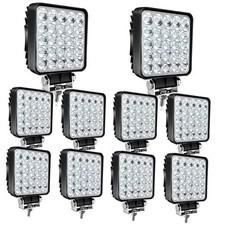 LED Work Lights for Truck Tractor, 4 Inch Square LED Light Pods 75W 10Pack