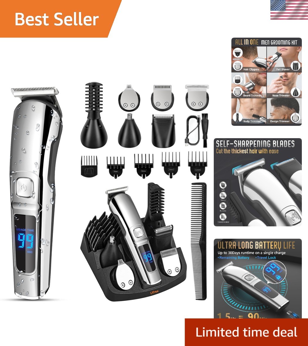 Rechargeable Waterproof Grooming Kit for Men - Precise and Q