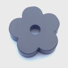 Black "Doughboy"/ 5-Petal Flower Shape 45 RPM Turntable Adapter