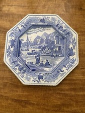 THE SPODE BLUE ROOM, SUTHERLAND COLLECTION "CARAMANIAN" OCTAGONAL PLATE