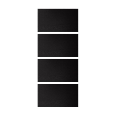 IKEA ILSENG 4 panels for sliding door frame black-brown stained
