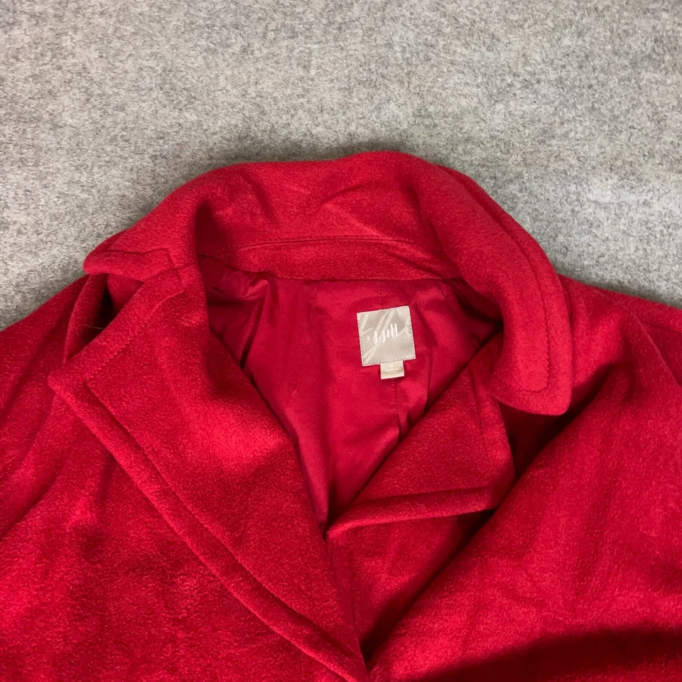 Abrigo para mujer Jill mediano rojo mezcla de lana chaqueta chaquetón oficina trabajo en la ciudad Foto 4 de 4