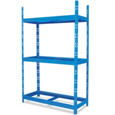 Reifenregal für Reifen bis Ø 680 mm, 3 Regalebenen, BxTxH 1300x500x1970 mm, blau