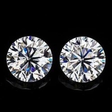 2 Pcs Lab-Grown 3.00 Ct CVD Diamond 9.50 mm Round D, IF Clarity, Certified Loose
