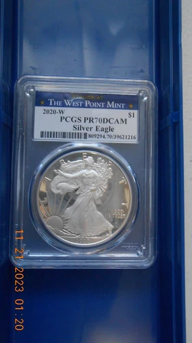 2020 W American  1 oz. Silver Eagle PCGS PR70 Deep CAM Collectors