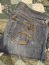 Ariat Woman's Jean Mid Rise Boot Size 29S, RN 105037 Stitched Crosses Pockets