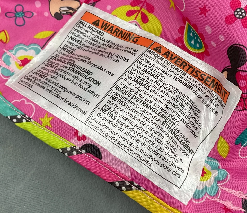 Disney Baby Minnie Mouse PeekABoo Activity Jumper Replacement Fabric Seat Cover - Image 3 of 4