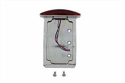 Chrome Slice LED Tail Lamp License Plate Assembly for Harley Davidson by V-Twin