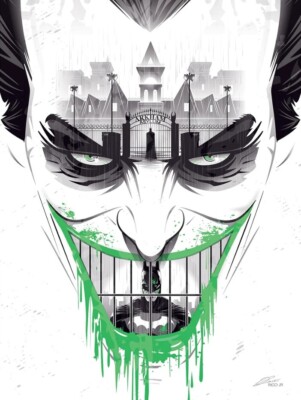The Batman Joker Arkham Asylum Venom Variant Poster Giclee Art Print 18x24  Mondo