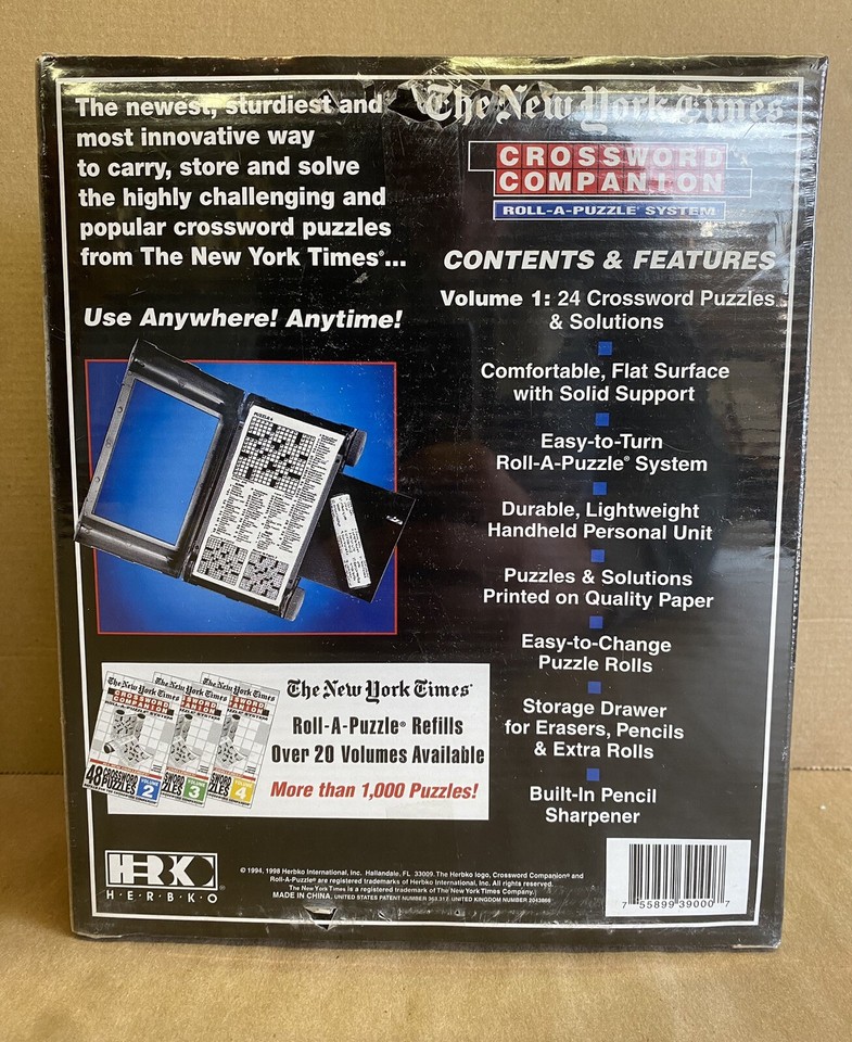 The New York Times Crossword Companion RollAPuzzle System NIB 1998 eBay