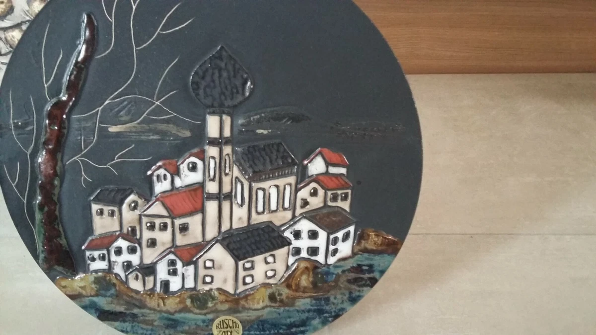 フローラル Ruscha art echt Handarbeit アート皿 ２枚セット | mts