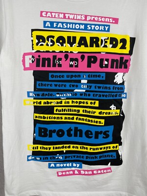 Dsquared2 Pink N Punk Brothers T-shirt In White RRP 320$ | eBay