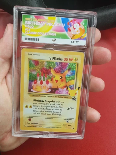 Birthday Pikachu Ace Grading 9 Ace Label Not Psa