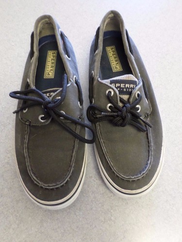 Zapatos de barco Sperry Top-Sider gris lona. Para hombre 7 | eBay