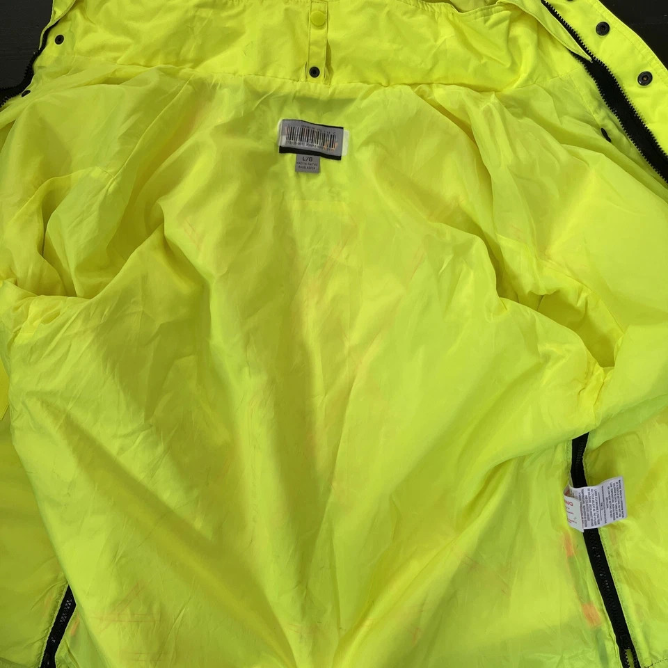 NEW Work King XL Safety Jacket Parka Hooded Hi Vis Reflective Yellow NWT - Image 2 of 4