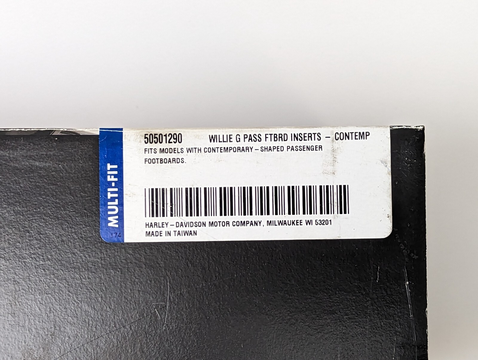 HarleyDavidson Willie G Black Passenger Contemporary Footboard Inserts