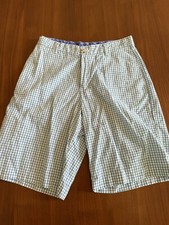 J Bailey size 12 boys shorts green blue plaid check Easter Turtle