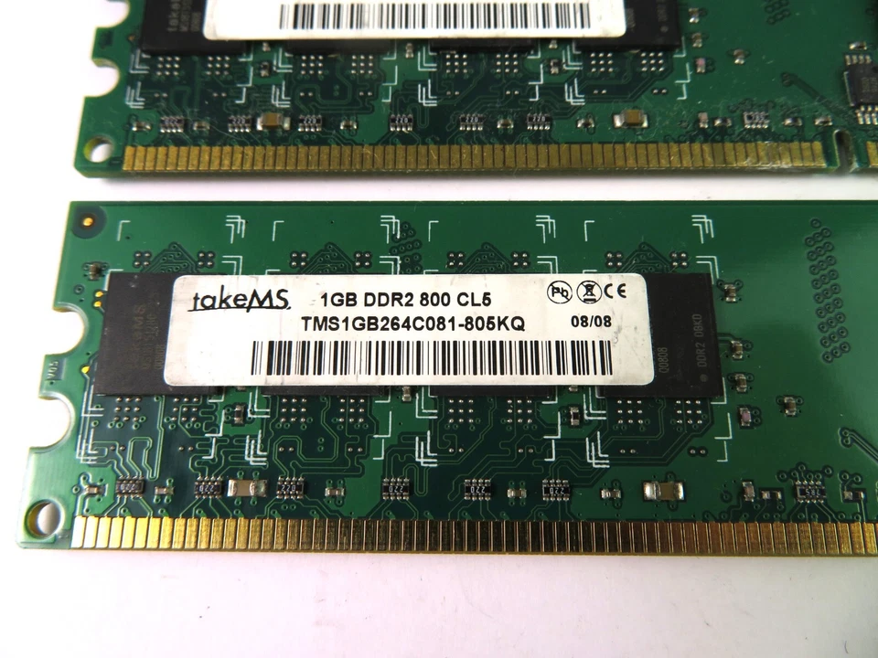 takeMS 2x1GB Kit DDR2 SDRAM PC-6400 240-pin DIMM 800MHz - Imagen 3 de 4