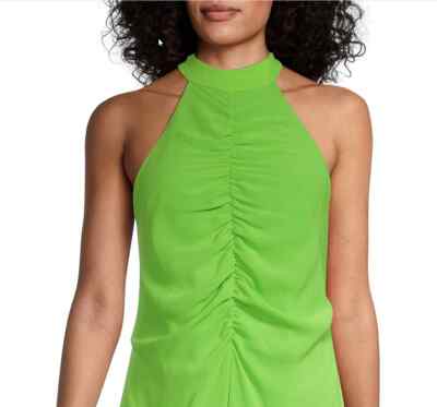 slim fit dress slacks STAUD CASSIE DRESS GARDEN GREEN main image 0