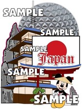 Disney World Epcot World Showcase Japan Mickey Scrapbook Paper Die Cut Piece