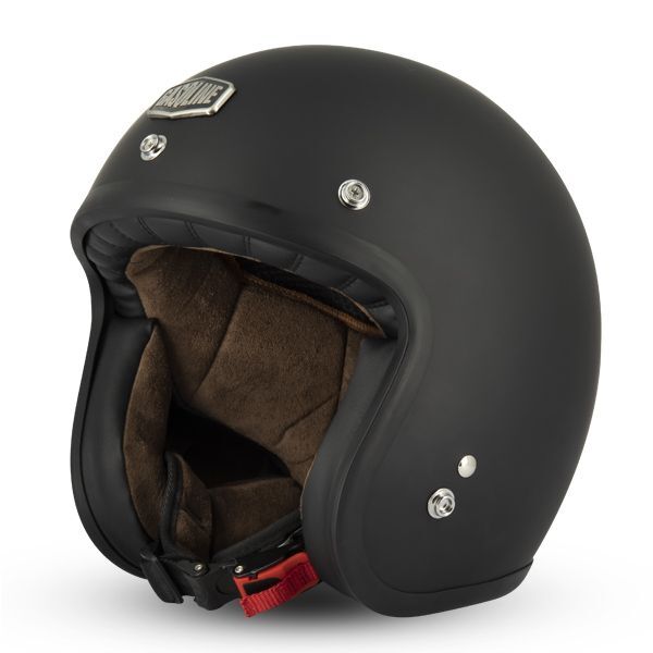 Casque jet cafe racer noir idéal pour vos balades moto rétro en ville