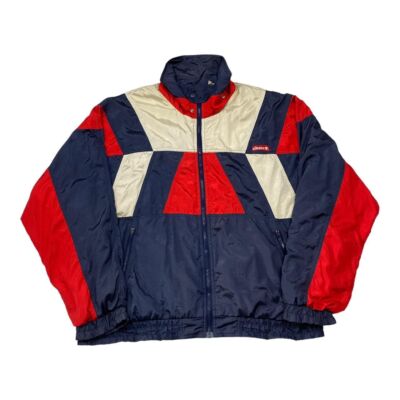 Ellesse Vintage Zip-Up Red White & Blue Nylon Retro 80s Track 