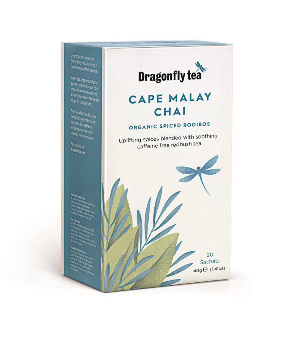 Dragonfly Tea Cape Malay Chai Spiced Rooibos 20 Bags x 4