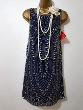 FROCK&FRILL GATSBY FLAPPER CHARLESTON DECO BEAD SEQUIN EMBELLISHED DRESS SZ 10