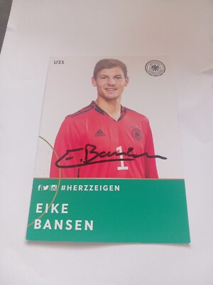 Signed postcard Eike Bansen DFB NEW 