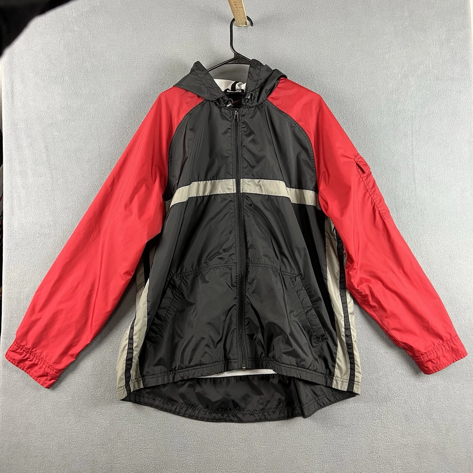 VTG 90s Nike Jacket Mens XL Windbreaker Full Zip Athletic Hooded Casual