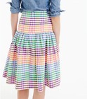 J Crew Womens Tie Front Skirt Rainbow Gingham Plaid Size 6 — photo 2