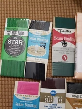 Vintage Rickrack Seam Binding Lot of 9 Mixed Brands Trimtex J&P Coats Wrights,+