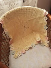 Copertina neonato/a fatta a mano in pura lana Drops cotton merino