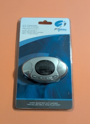 PT Fitness Pedometer With Fat Analyzer - 2 In 1 - Measures Calories Counts Steps