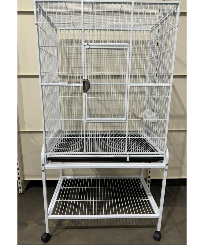 Parrot-Supplies Florida Premium Parrot Cage with Stand, - White