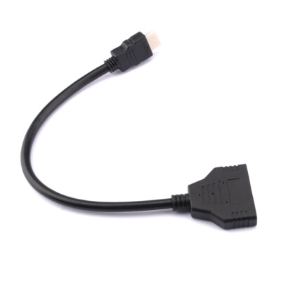 HDMI 2 Ports Splitter HD 1080P Male To Female Adapter Cable Out Converter Wire
