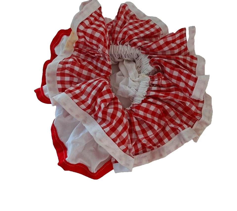 De Colección Disfraz de Payaso Mono Unisex Cuello Volantes Cuadros Rojo Sin Marca 2 Piezas Foto 3 de 4