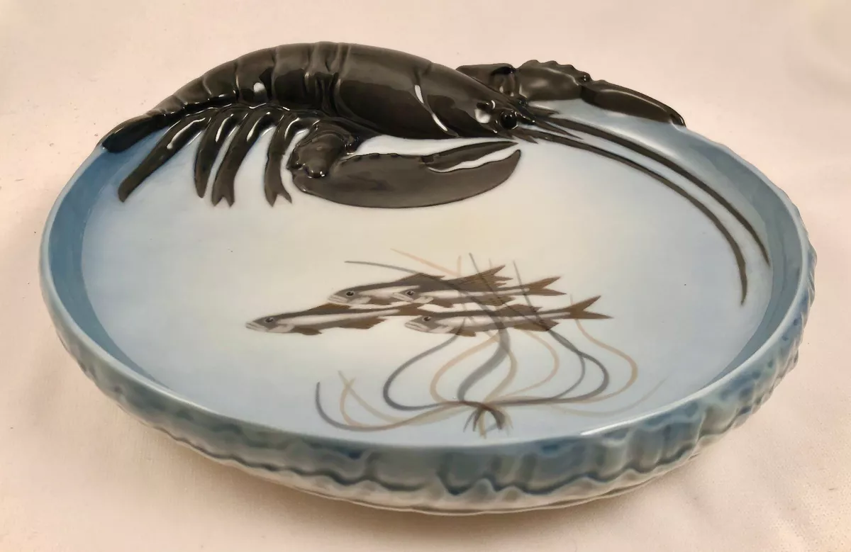 Royal Copenhagen Lobster Dish or Bowl, Hand Painted, Huge, 1969