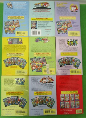 LOT OF 9 PAPERBACK CAPTAIN UNDERPANTS BY DAV PILKEY #1-8 + BOOK O