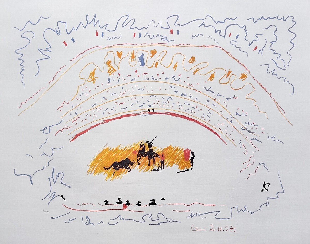 Pablo Picasso CORRIDA Plate Signed Limited Edition