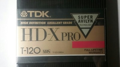 TDK HD-X PRO HIGH DEFINITION~ Excellent Grade T-120 VHS~ HARD CASE ~Vintage 1988